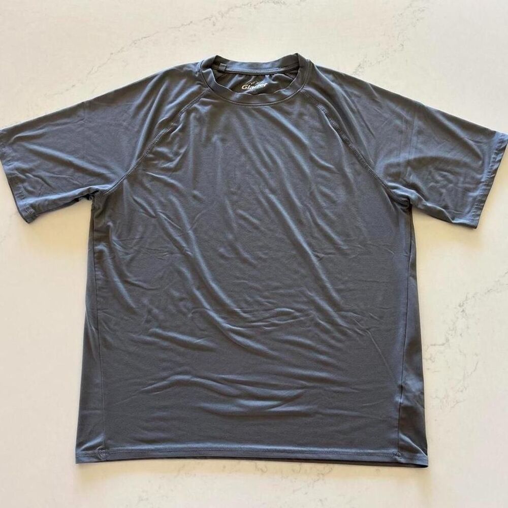 Glacier Men's Grey and Blue T-shirt